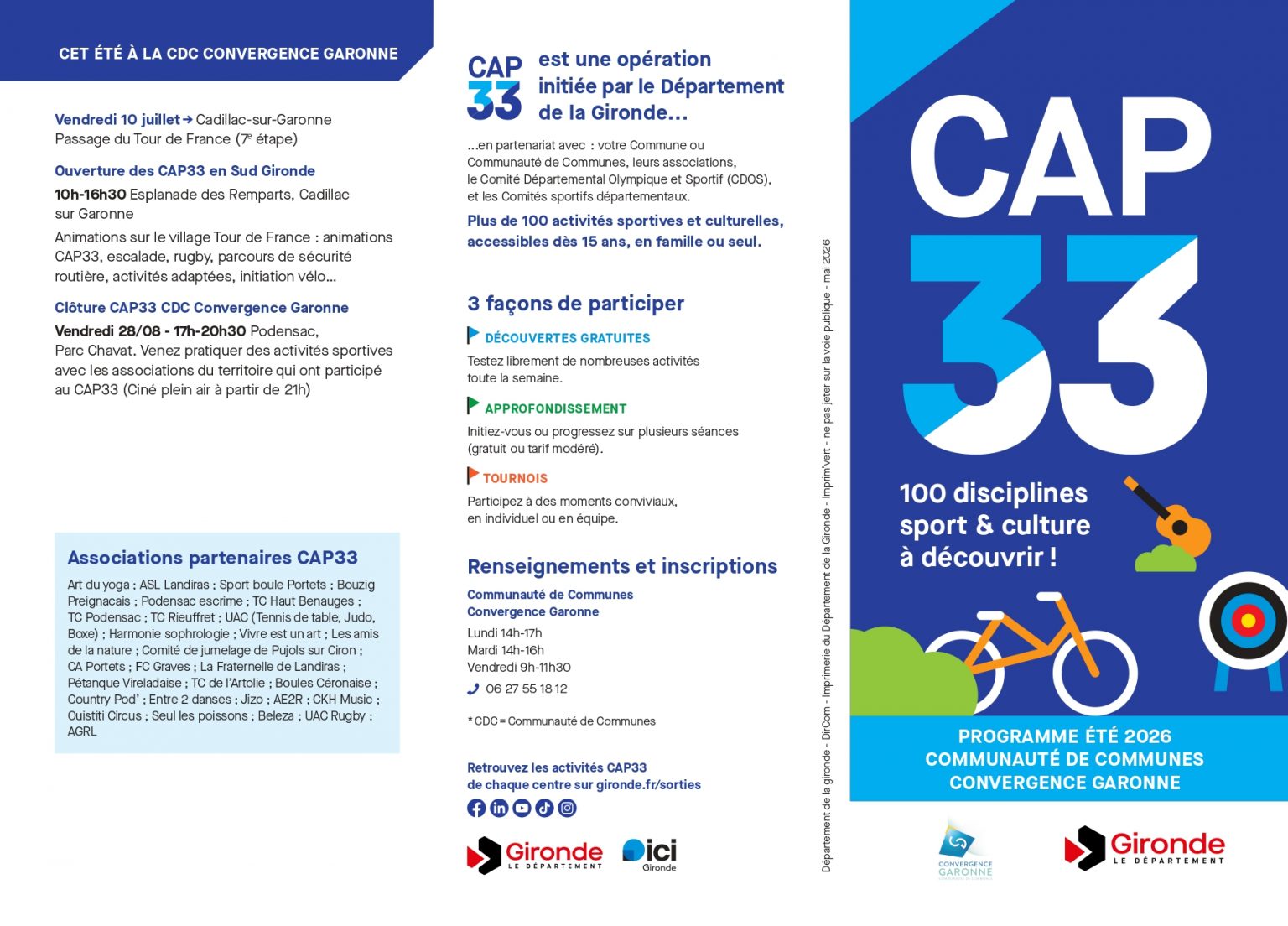 Programme été 2026 CAP 33 - Ville de Preignac
